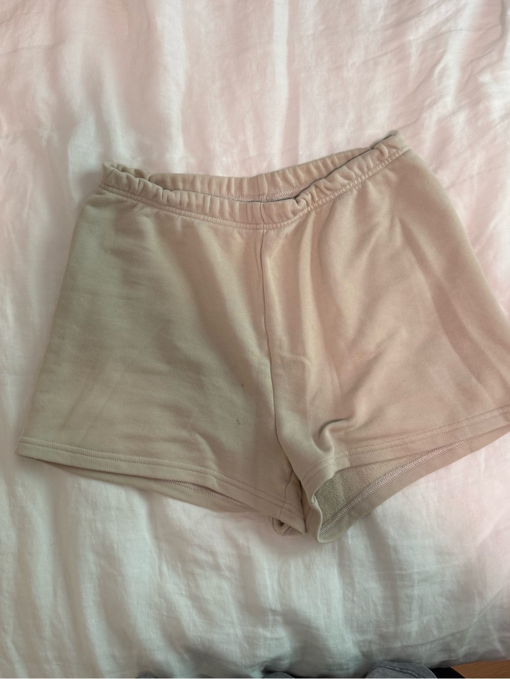 Tna Airy AF Beige Ribbed Lounge Shorts